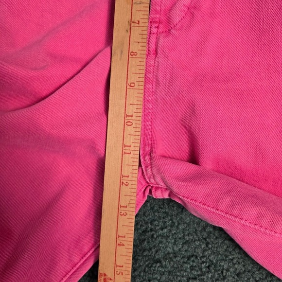 BlankNYC Womens Baxter 28 Pink Jeans Ribcage Hi-Rise Straight Leg Raw Hem Denim - Picture 6 of 9